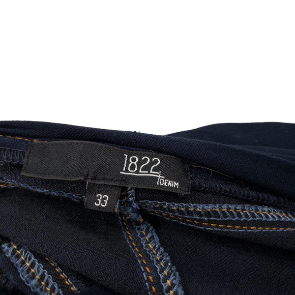 1822 Denim Maternity Jeans 31 Women Medium Blue Faded Whisker High Waist Stretch - Picture 5 of 11